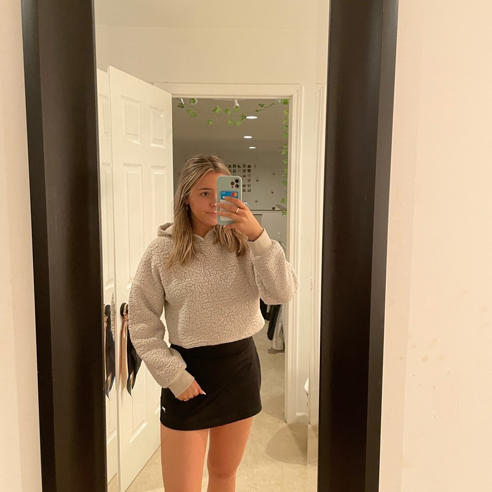 fuzzy sweatshirt